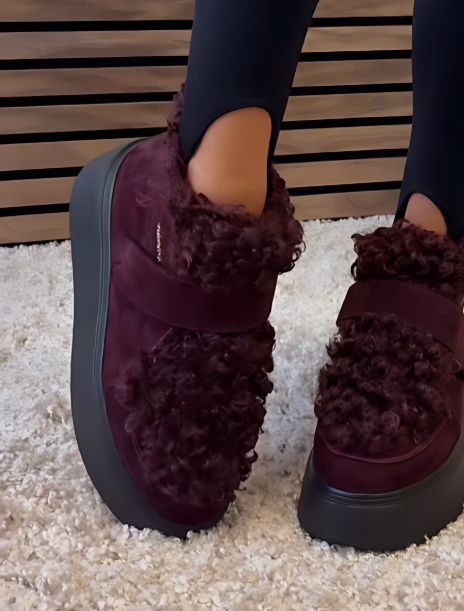 Plush warm thick-soled shoes