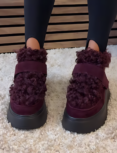 Plush warm thick-soled shoes