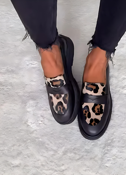 Women Leopard Slip-On Loafers