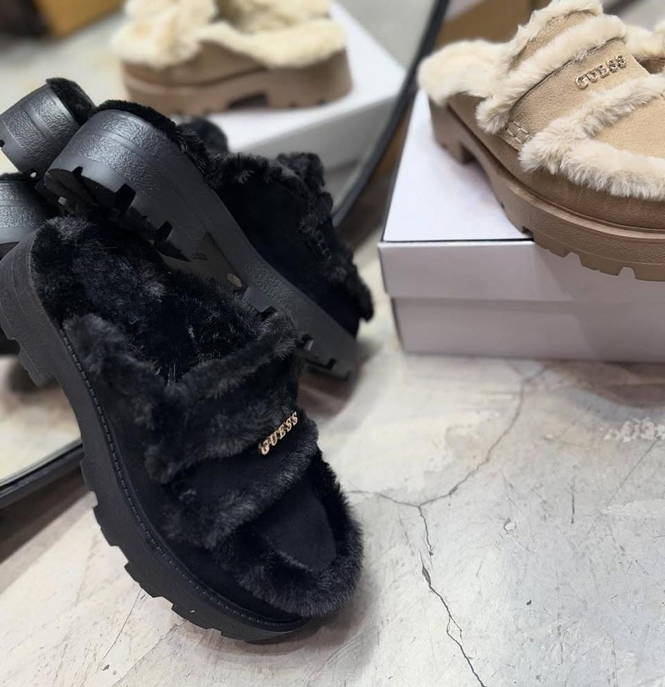 Women's Fleece-Lined Platform Slip-On Shoes