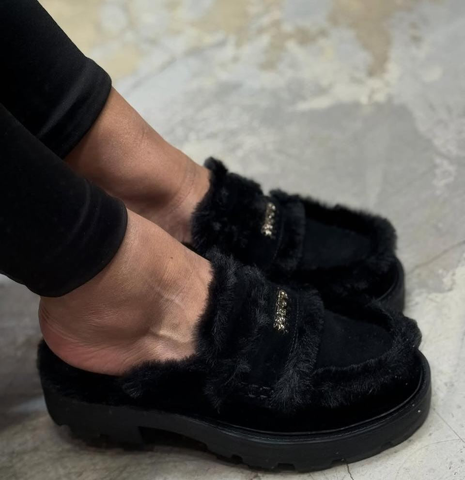 Women's Fleece-Lined Platform Slip-On Shoes