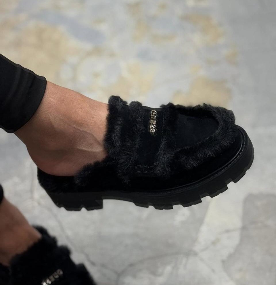 Women's Fleece-Lined Platform Slip-On Shoes