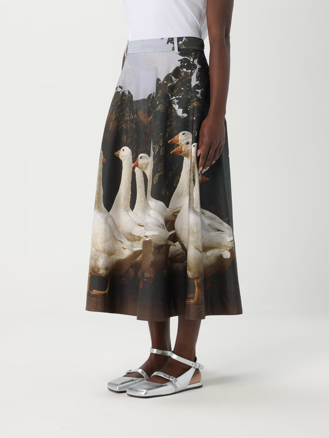 3D Goose Print Women's Skirt