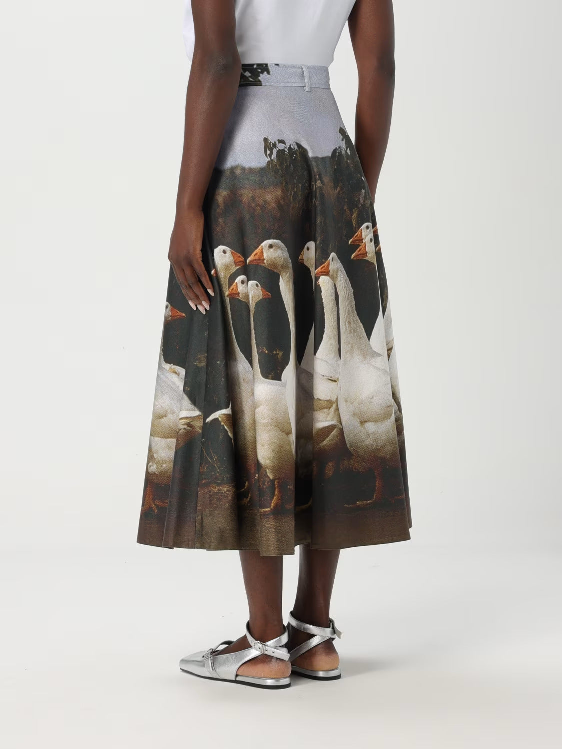 3D Goose Print Women's Skirt