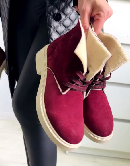 Women's suede wear-resistant and non-slip short boots