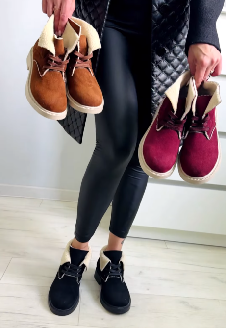 Women's suede wear-resistant and non-slip short boots