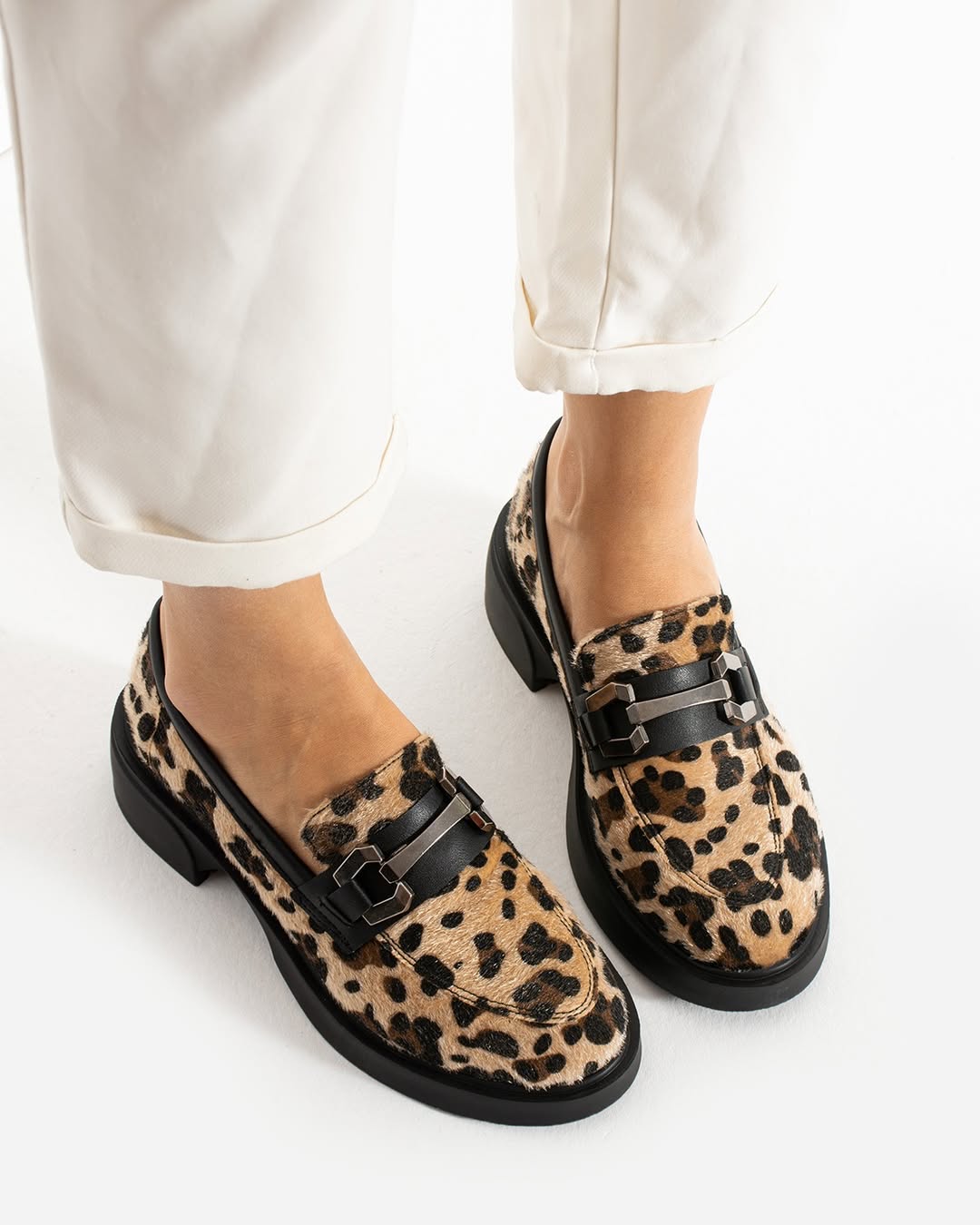Women's Leopard Slip-On Loafers