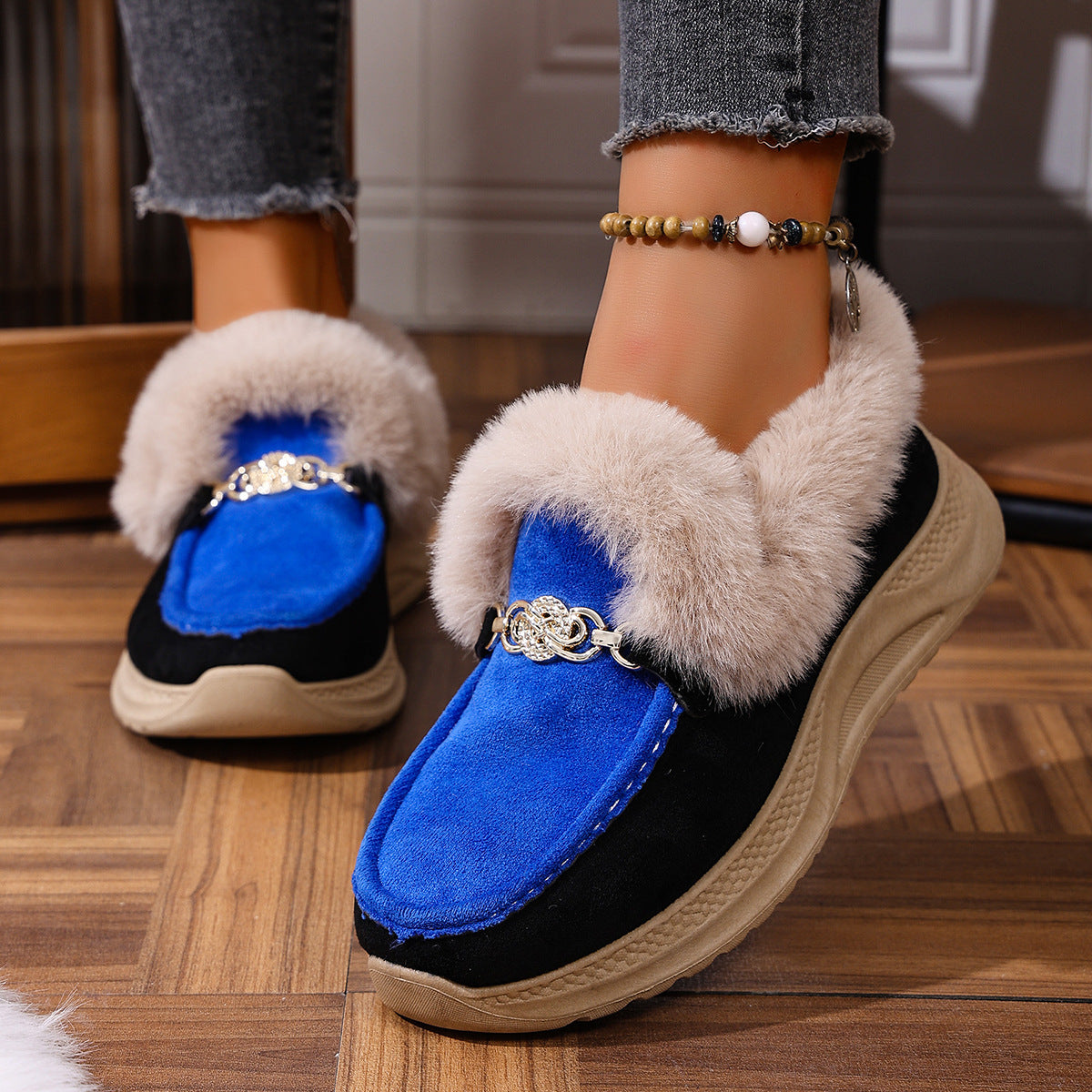Women's Fleece-Lined Platform Warm Shoes