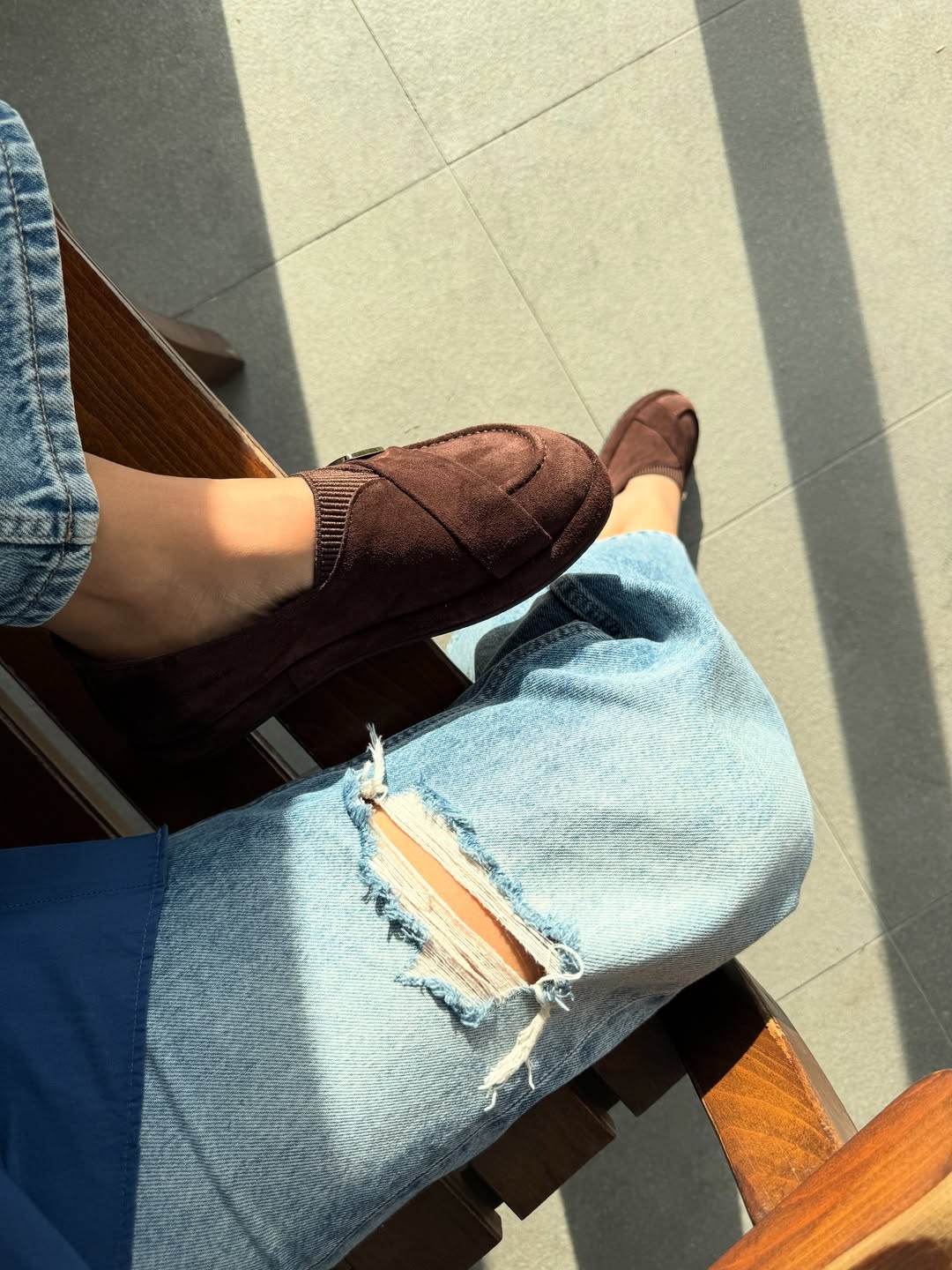 Suede slip-on women's shoes