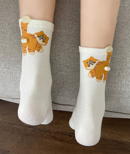 Cat-themed fun socks