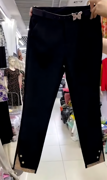 Women's Rhinestone Elastic Pants