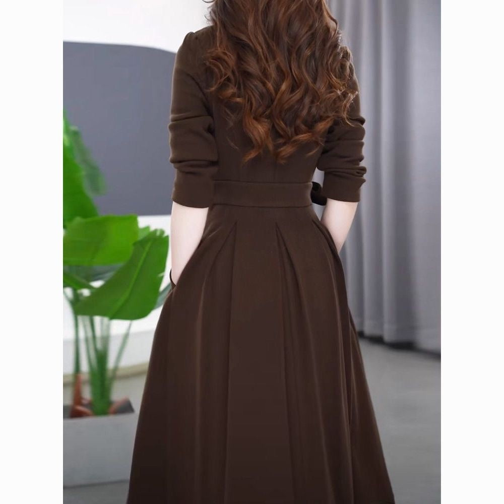 Autumn/Winter Retro Scarf Dress Set