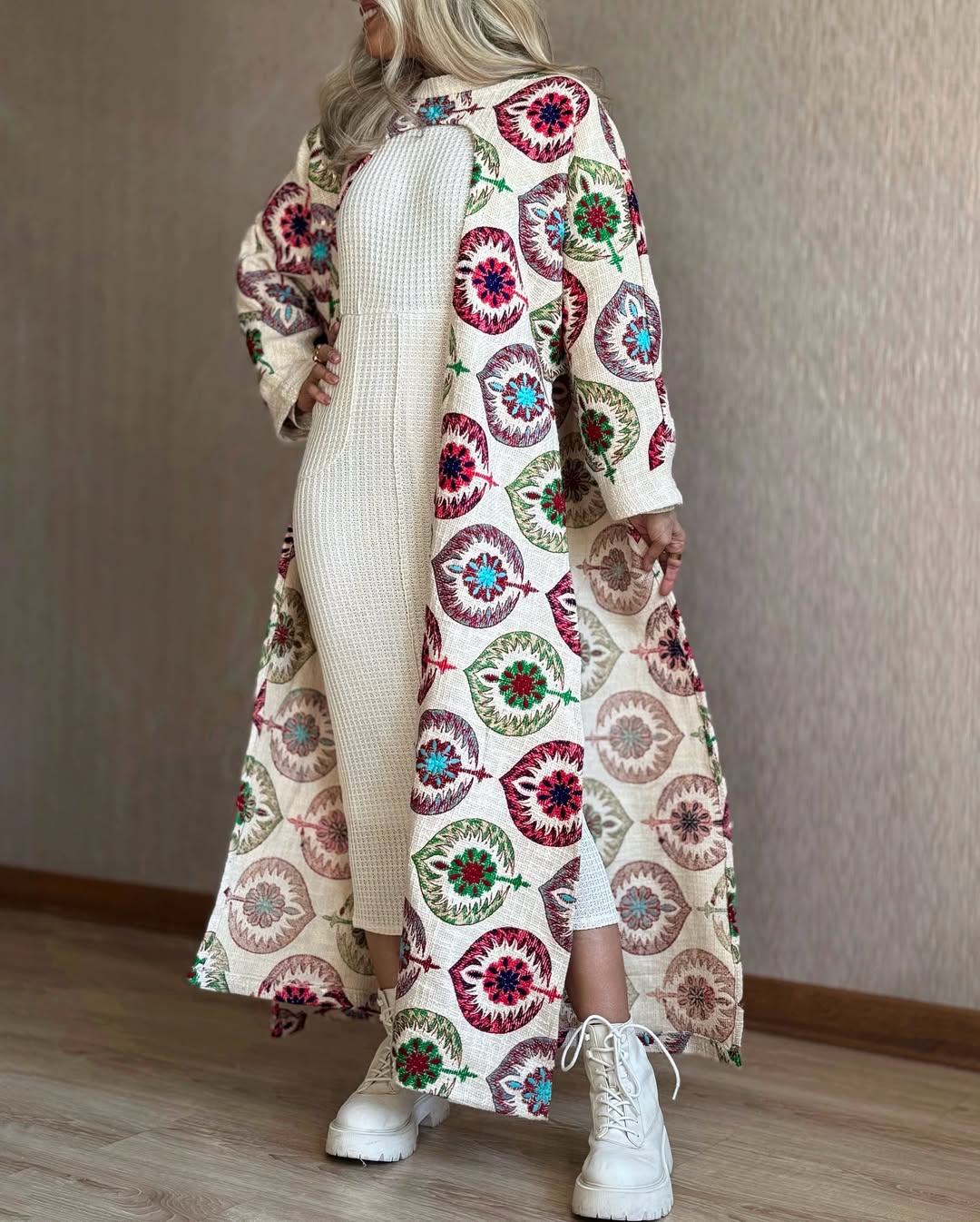 Women's Printed Long Coat