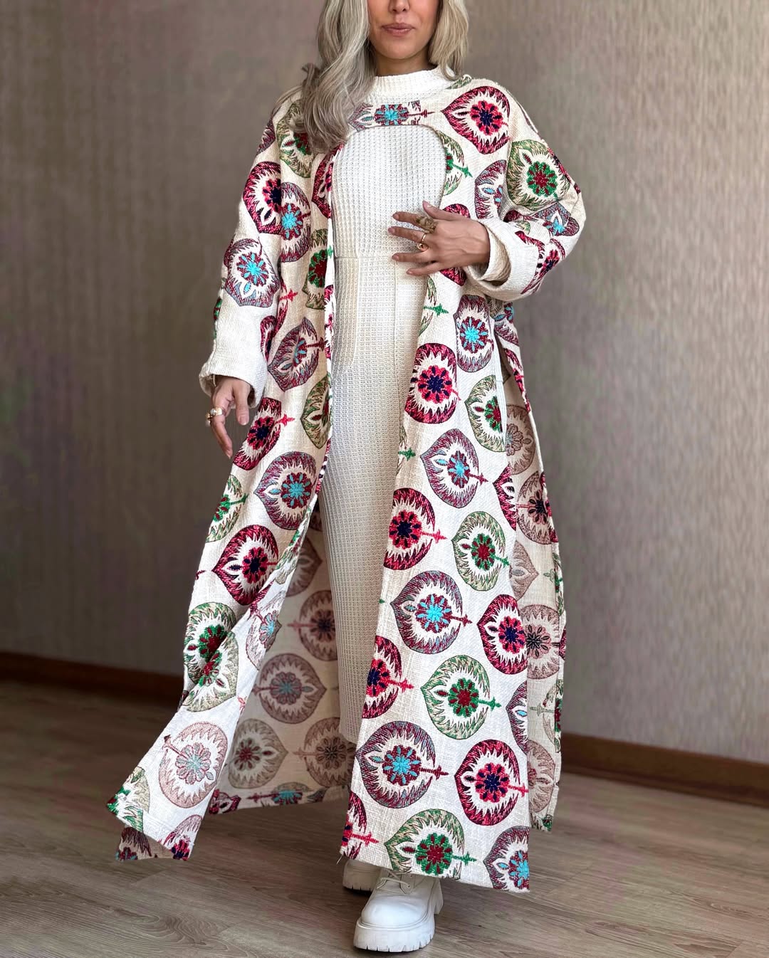 Women's Printed Long Coat