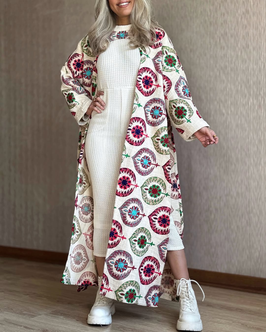 Women's Printed Long Coat