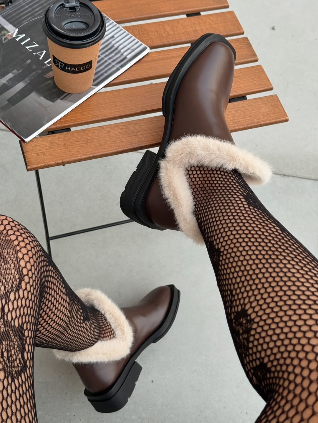 Women's Fleece-Lined Leather Slip-On Comfortable Shoes