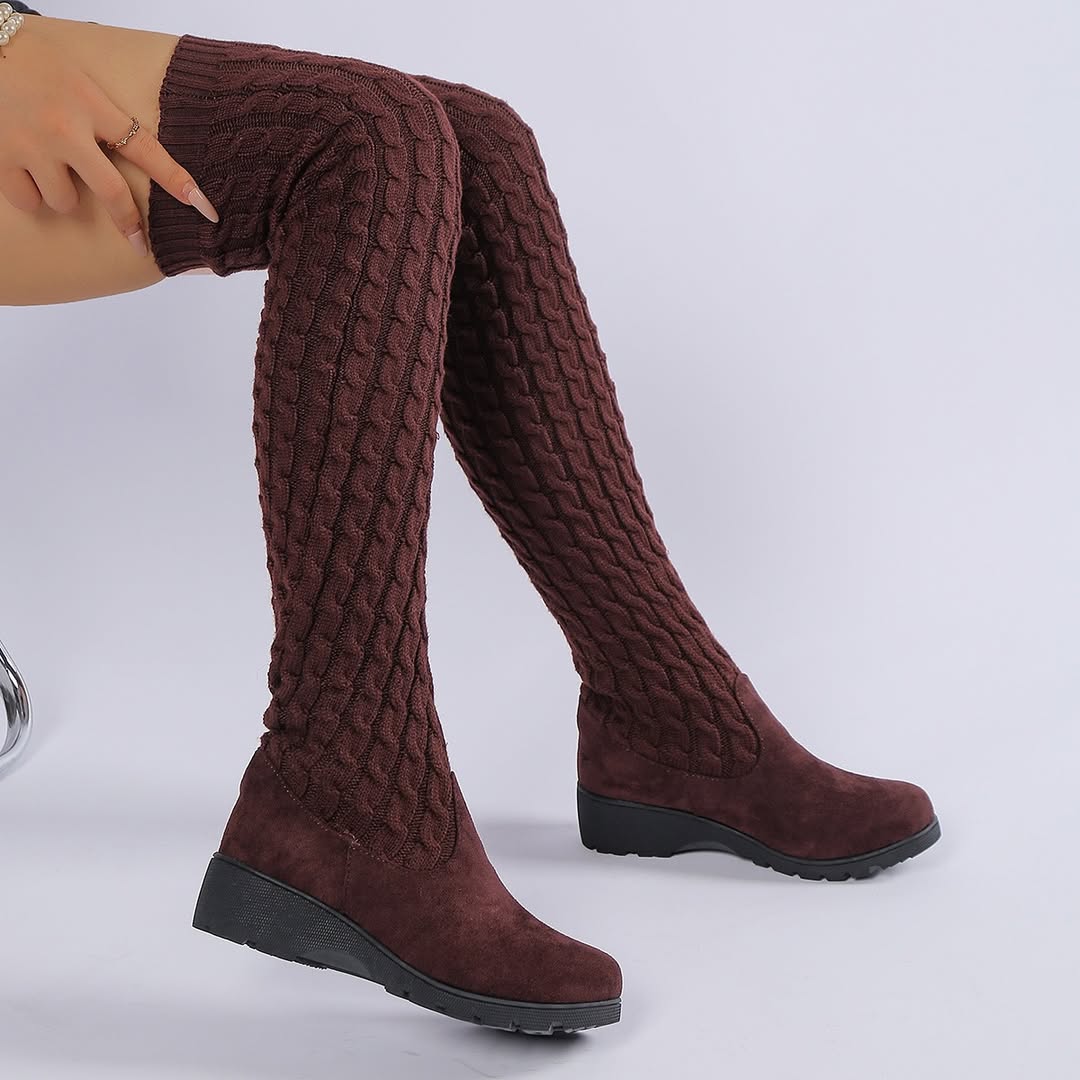 Women's Comfortable Knitted Sock Boots