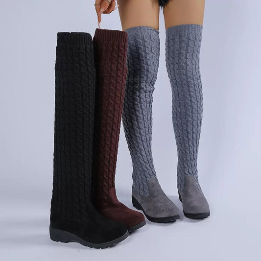Women's Comfortable Knitted Sock Boots
