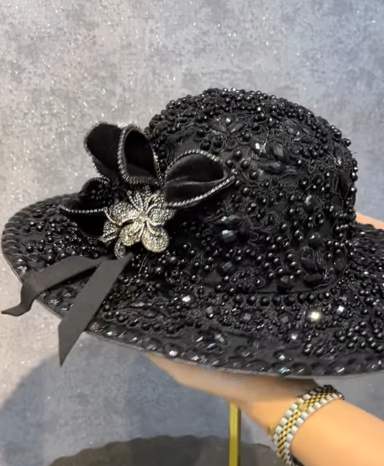 Luxury Rhinestone Hat for Women