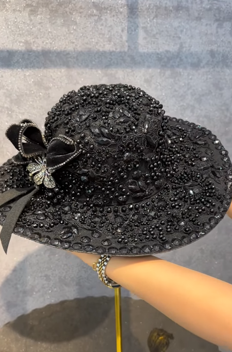 Luxury Rhinestone Hat for Women