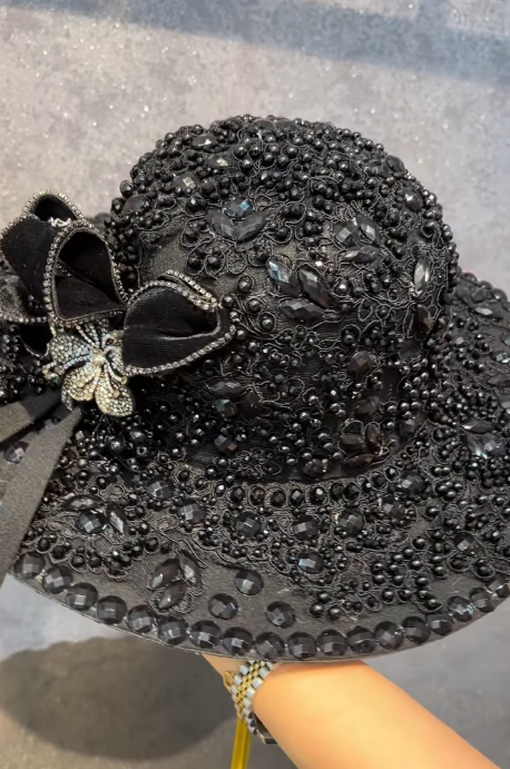 Luxury Rhinestone Hat for Women