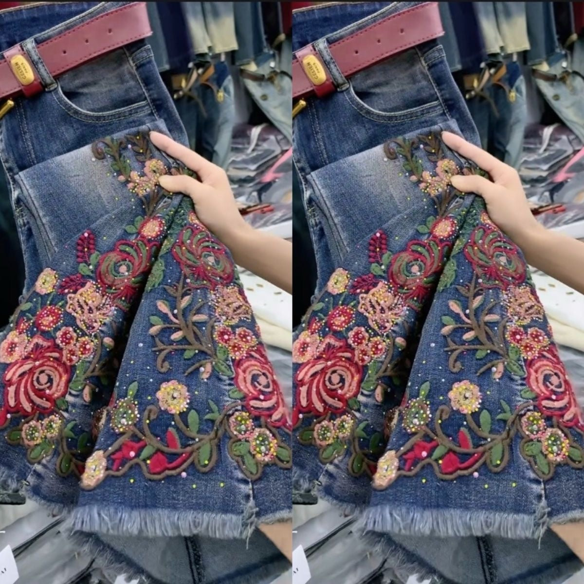 Women's Embroidered Casual Jeans