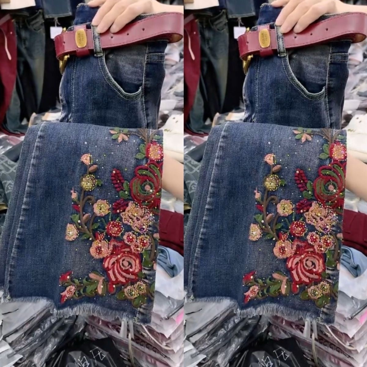 Women's Embroidered Casual Jeans