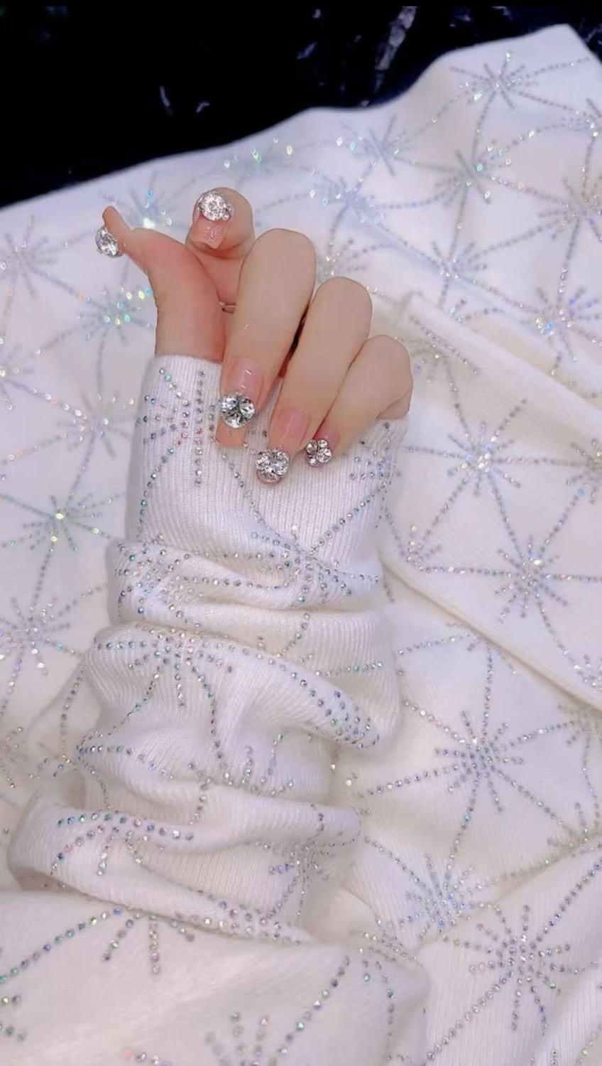 Women's Rhinestone Soft Sweater