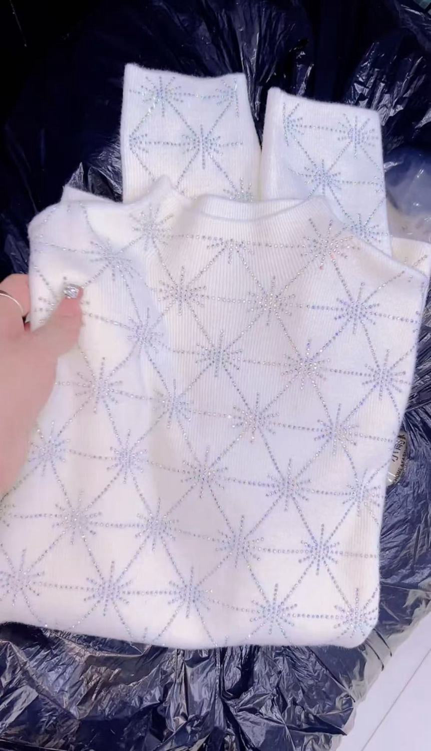 Women's Rhinestone Soft Sweater