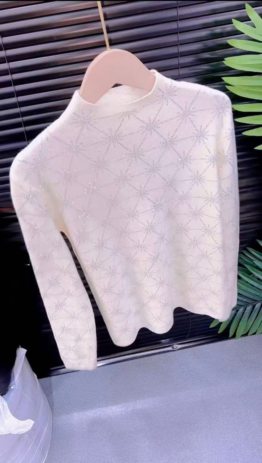 Women's Rhinestone Soft Sweater