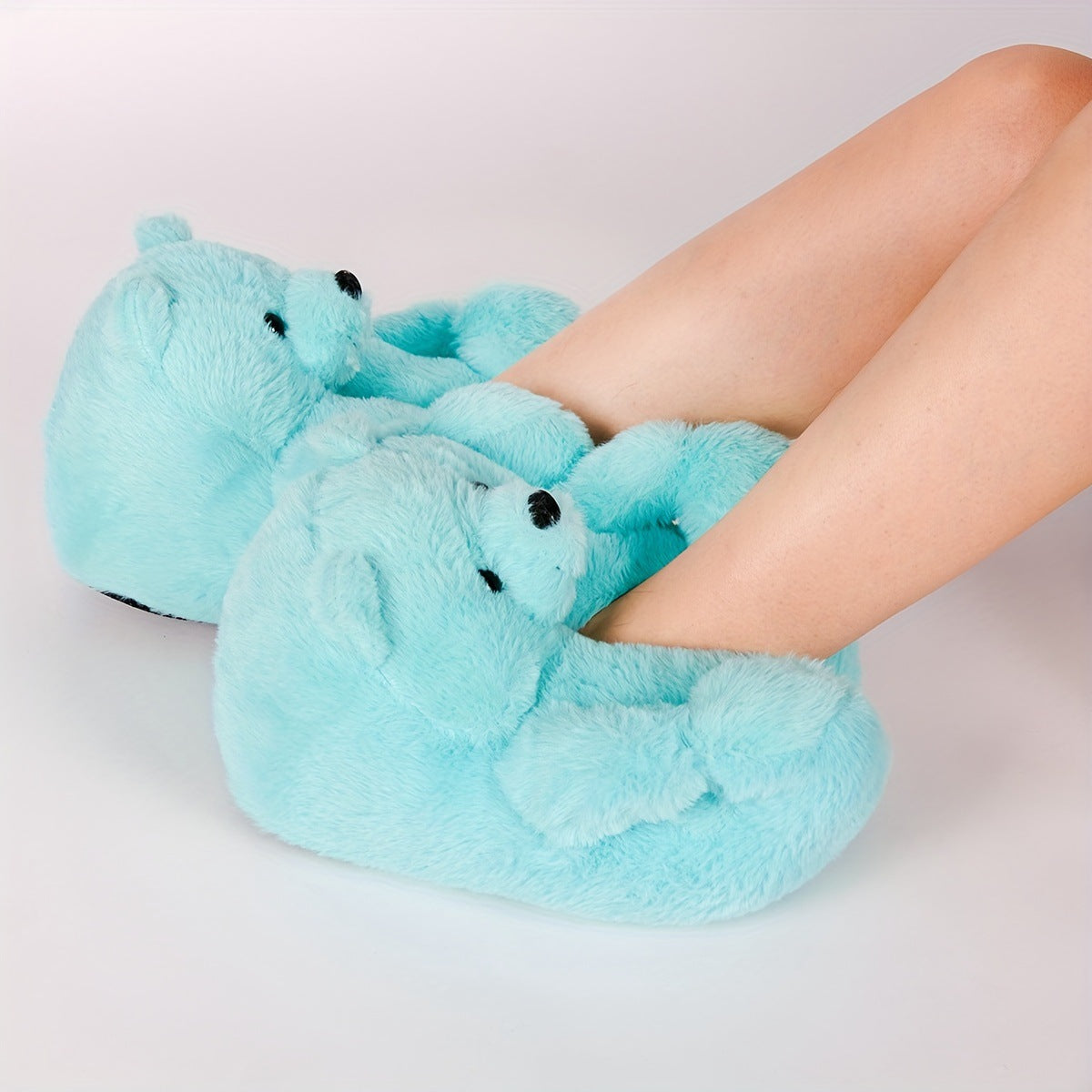 Winter Warm Teddy Bear Home Slippers
