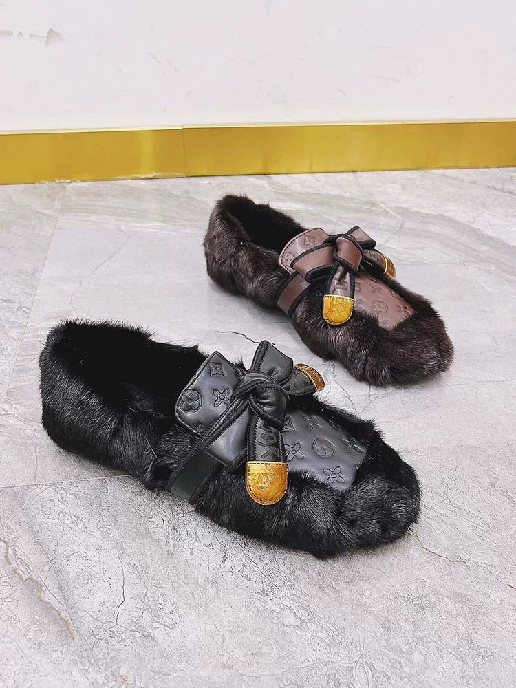 Women's comfortable and warm furry shoes