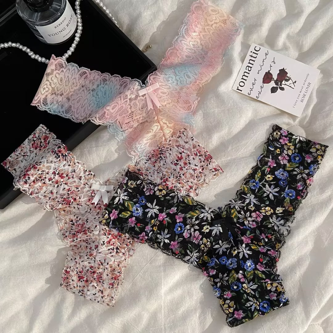 Women's floral lace panties
