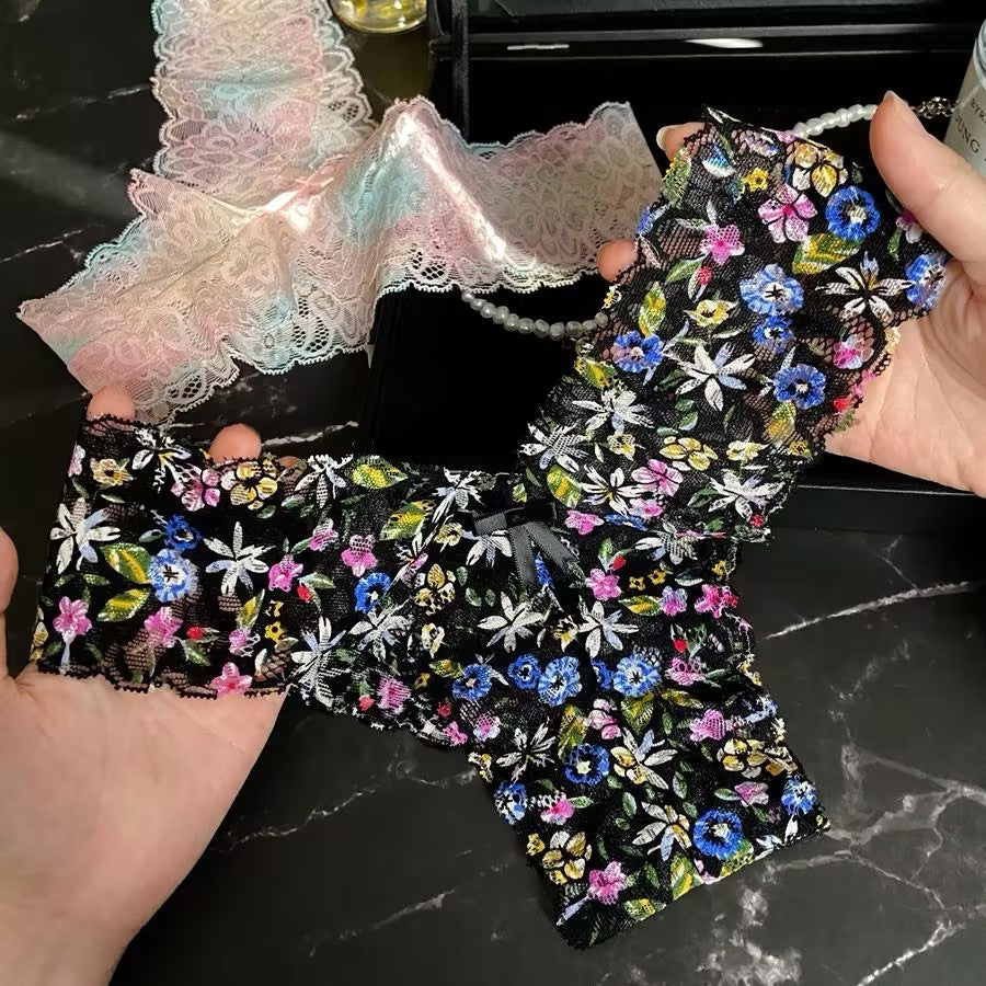 Women's floral lace panties