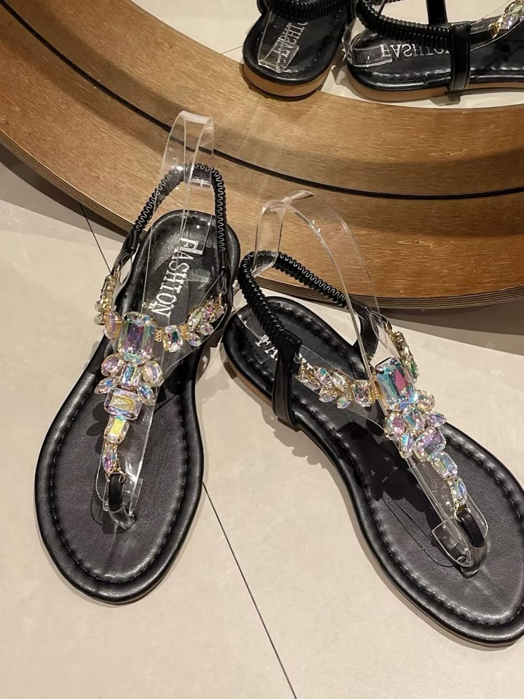 Women's sparkling rhinestone sandals