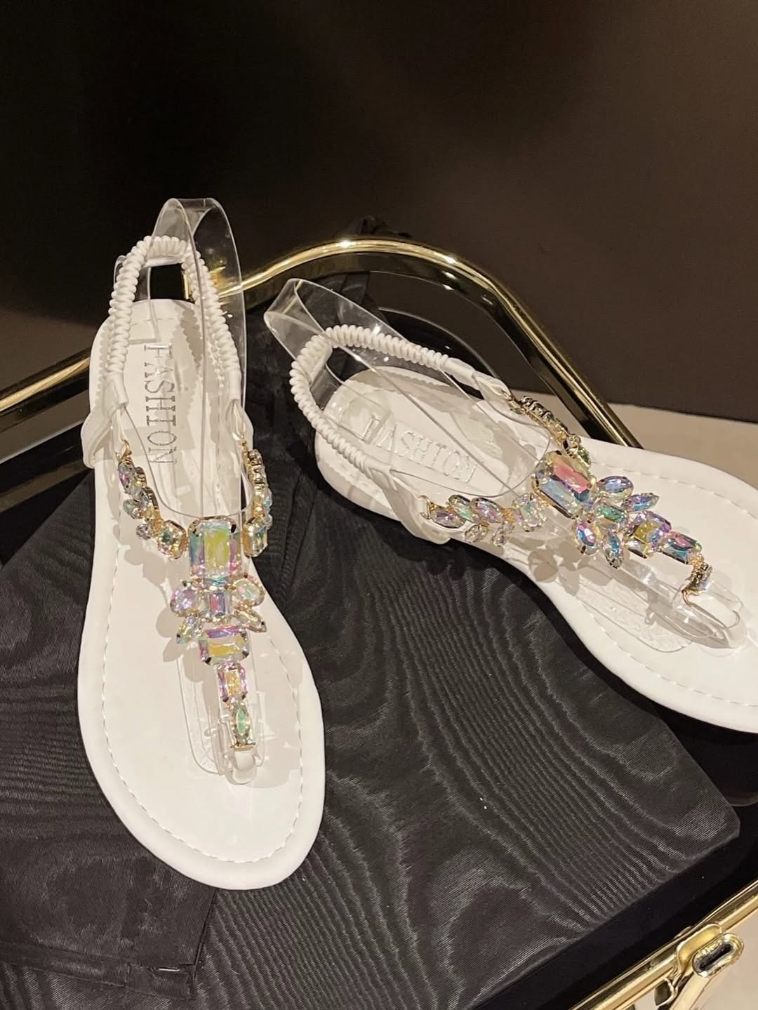 Women's sparkling rhinestone sandals