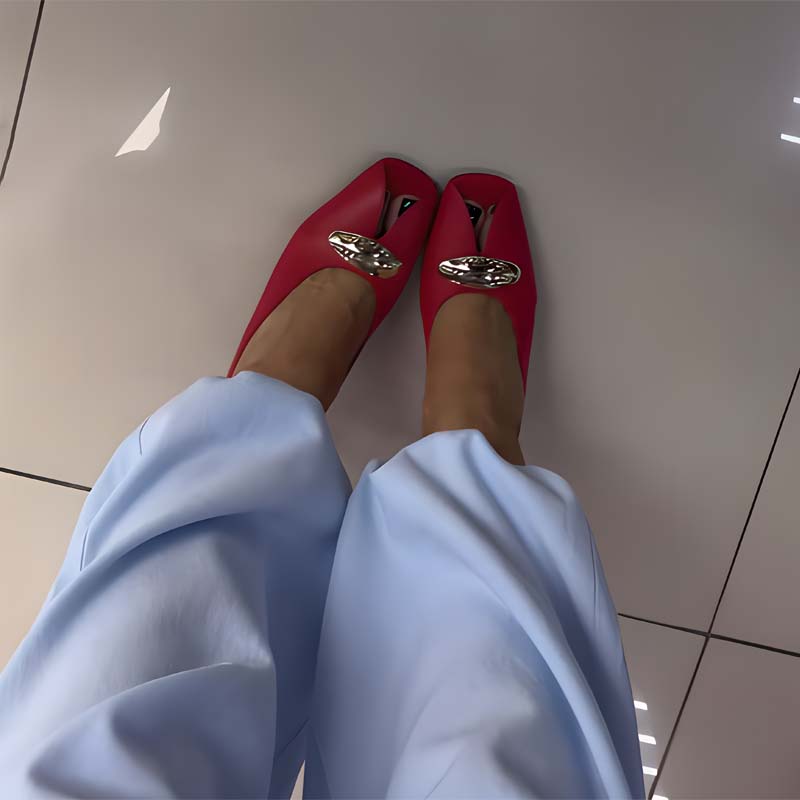 Red Fish Mouth High Heels