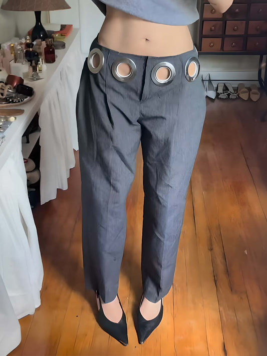 Cutout Waist Pants