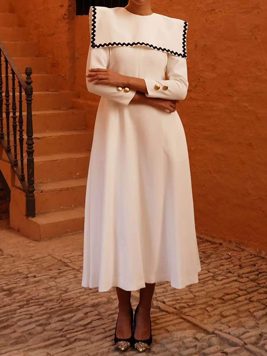 Elegant Button Up Maxi Dress
