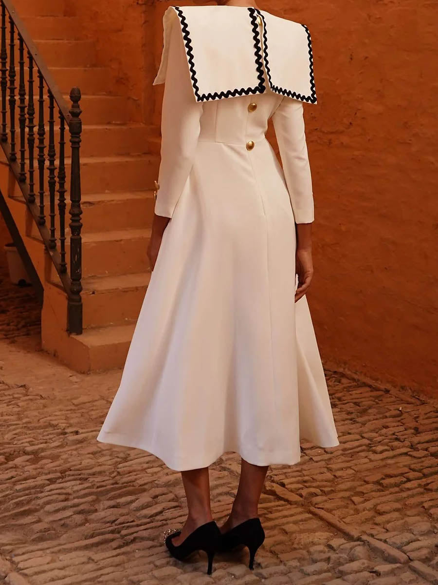 Elegant Button Up Maxi Dress