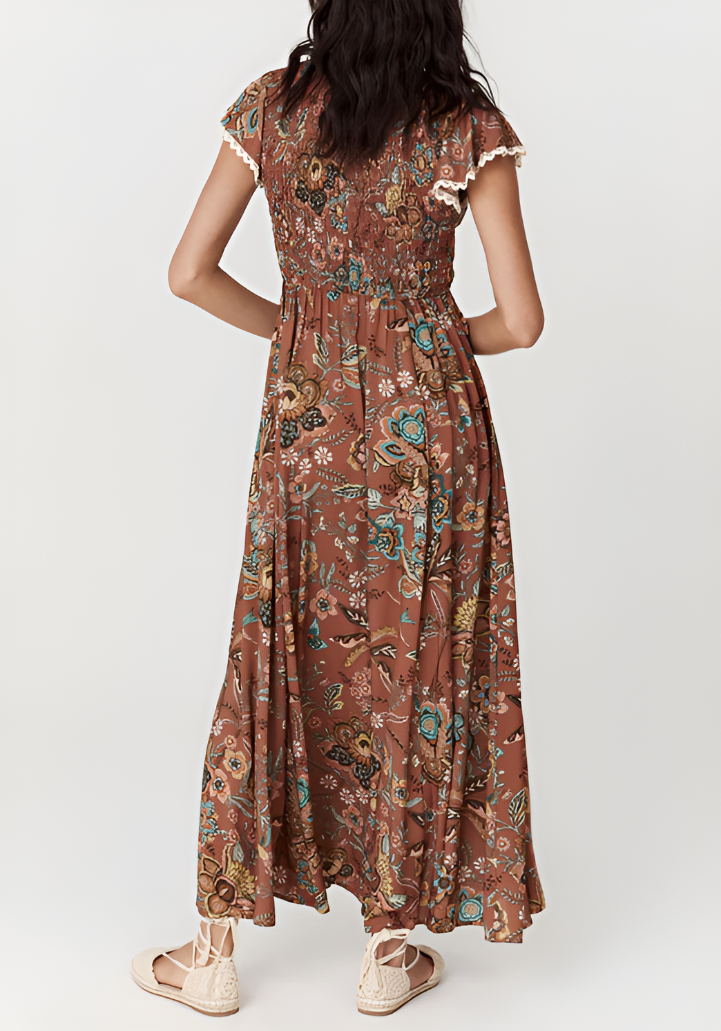 Shirred Maxi Dress