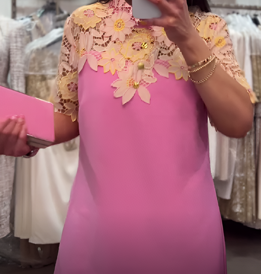 Unique Lace Splice Dress