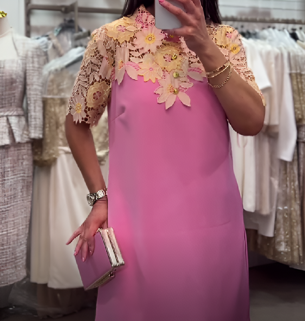 Unique Lace Splice Dress