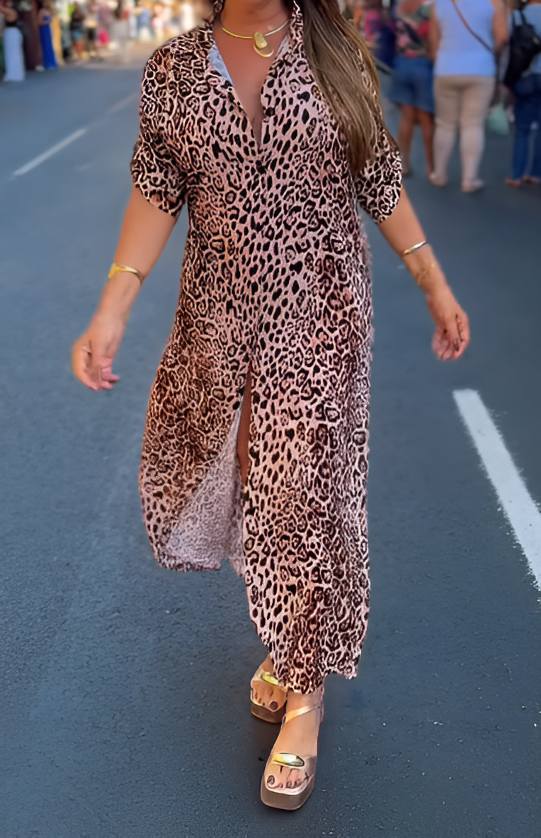 Leopard Print Long Dress