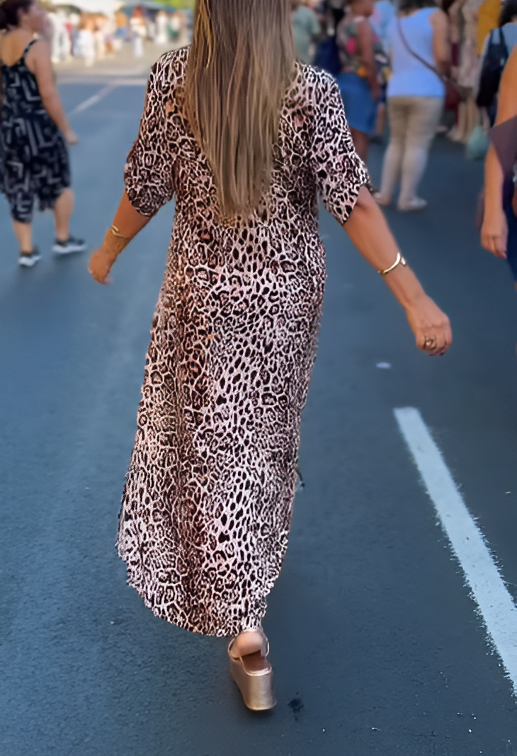 Leopard Print Long Dress