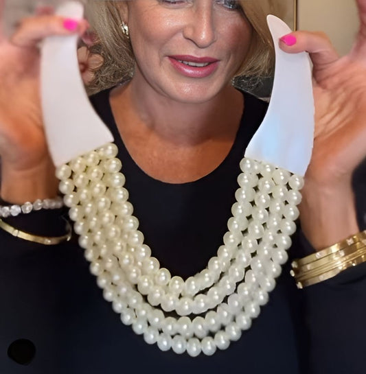 Cream Bead Statement Necklace