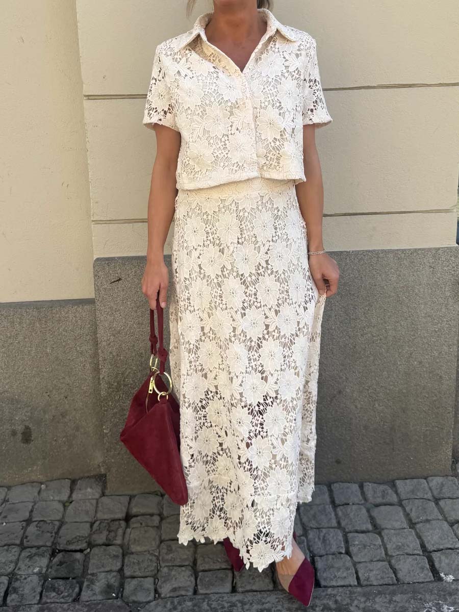 Elegant Lace Two Pieces Dress