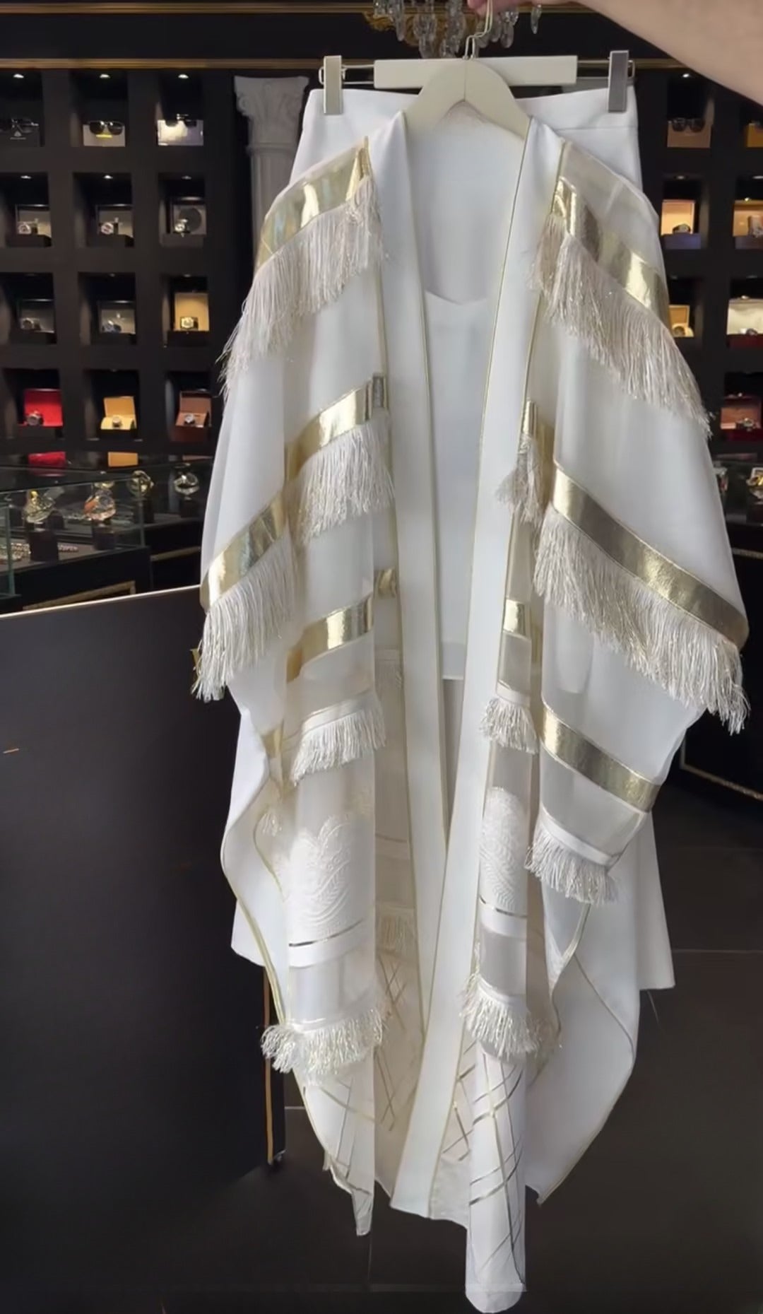 Women's Gold Tassel Shawl