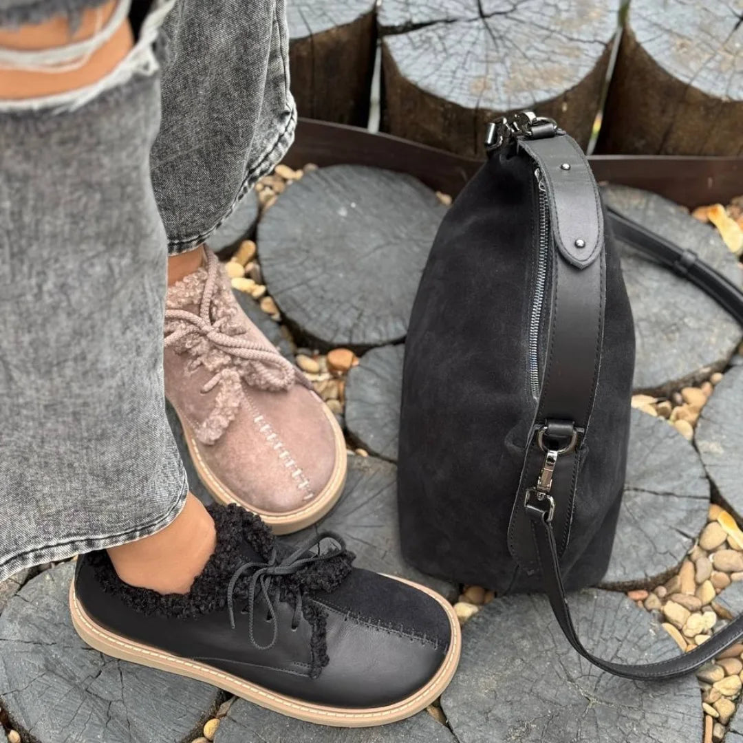 Women's Comfort Fleece-Lined Lace-Up Shoes