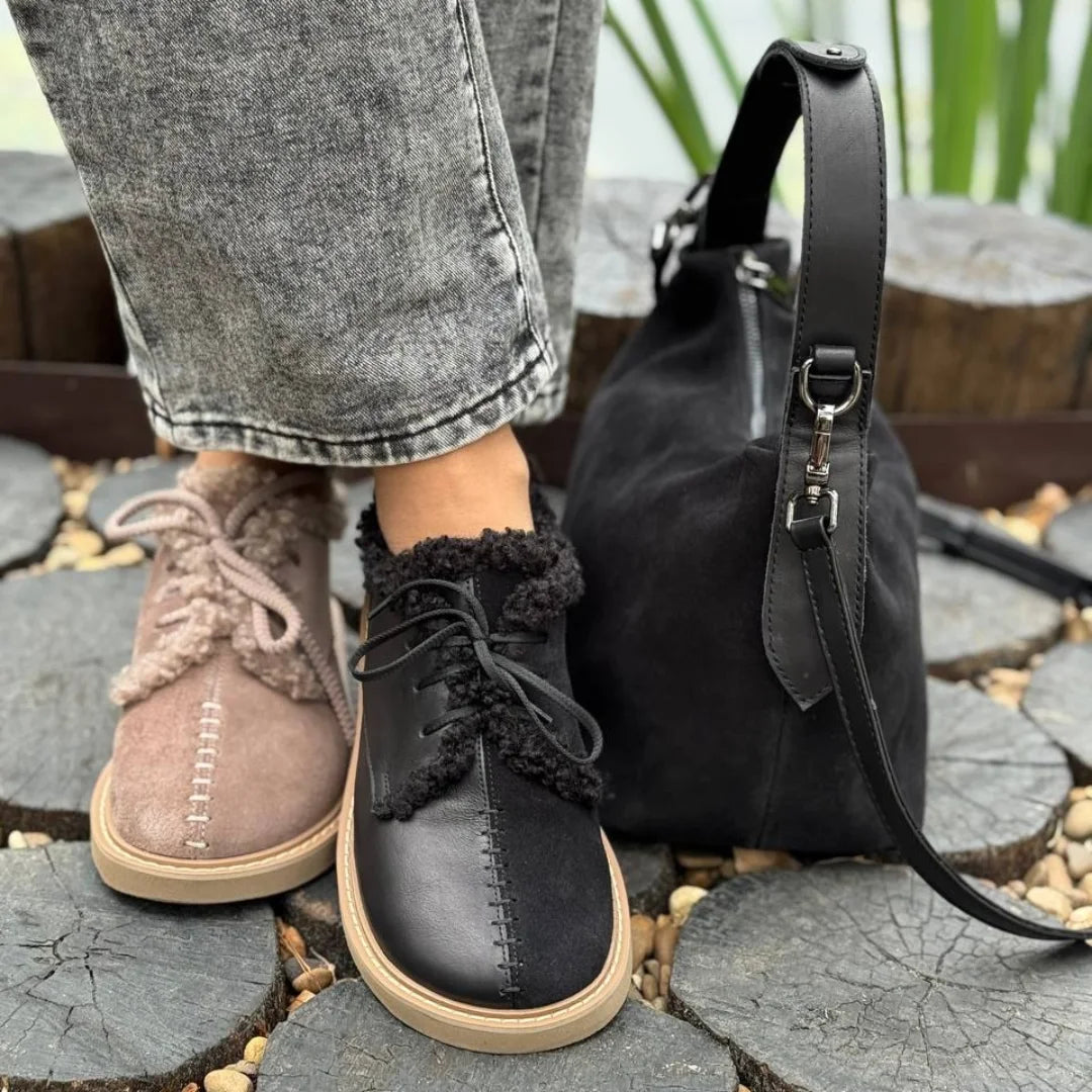 Women's Comfort Fleece-Lined Lace-Up Shoes